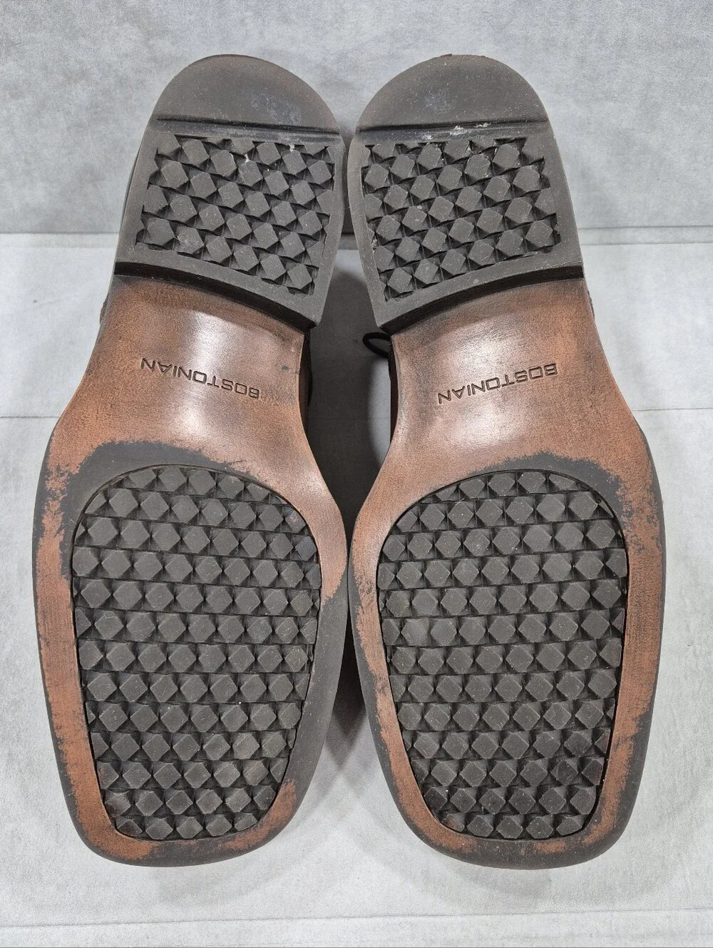 Bostonian Oxford Derby dress shoes men's 9M brown leather square toe